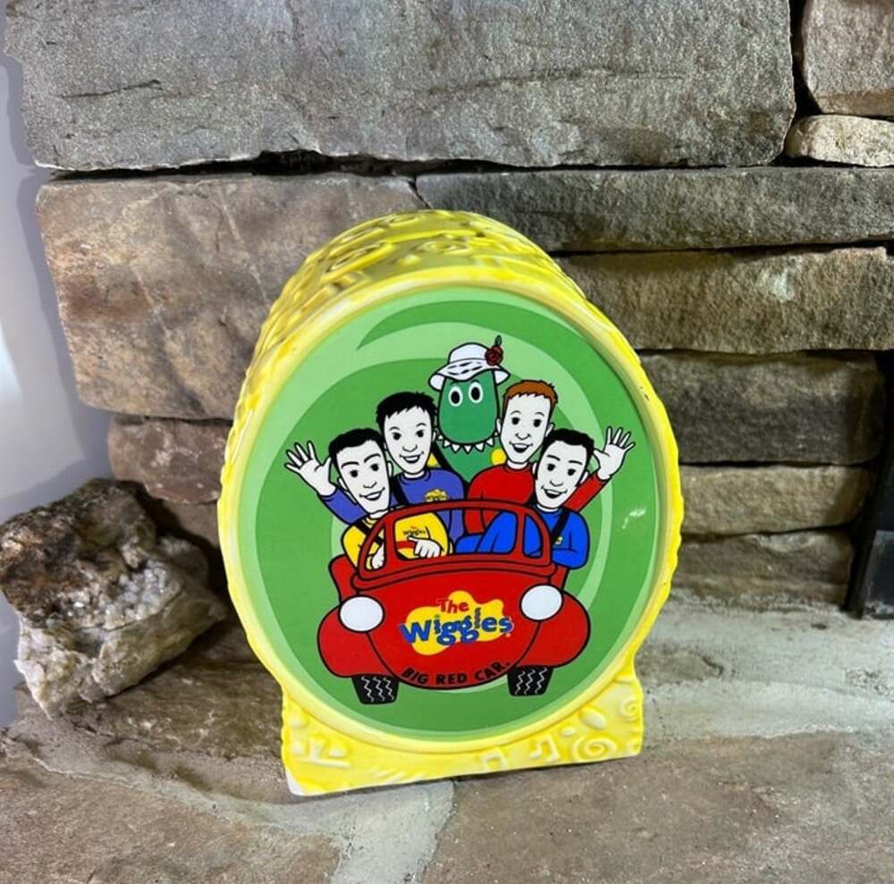 The Wiggles Yellow Ceramic  Piggy Bank READ